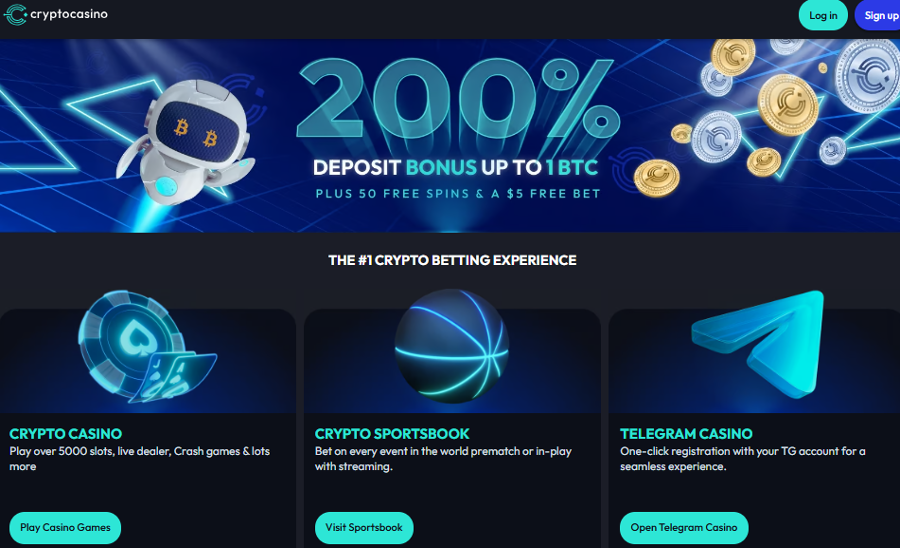 CryptoCasino.com Launches $2 Million Domain with Full Telegram Casino